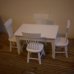 画像4: テーブル＆チェアセット（ナチュラル/ホワイト）ダイニングテーブル