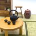 画像1: 鉄瓶風やかん＆お茶碗セット　南部鉄瓶 (1)