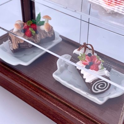 画像5: ショップショーケース　ブラウン　3段(L)曲面