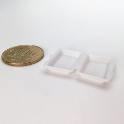 画像6: NEW!　ミニチュア用　ランチボックス　舟皿トレイ　折れ蓋　弁当容器