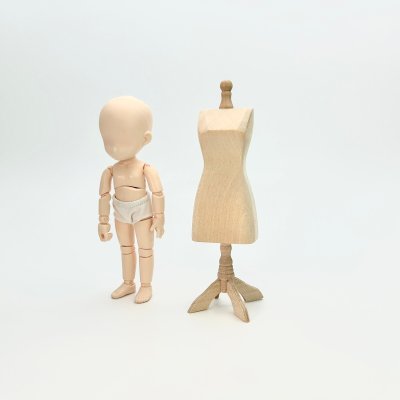 画像6:  白木ミニチュアトルソー　125mm