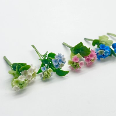 画像6: アジサイ＆ガラス花瓶セット　紫陽花　あじさい