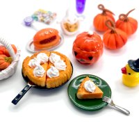 ミニチュア　パンプキンパイ　かぼちゃ　タルト　ハロウィン（ハンドメイド　