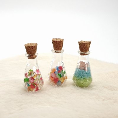 画像3: ミニチュア変わりガラス瓶　多面体　ビン