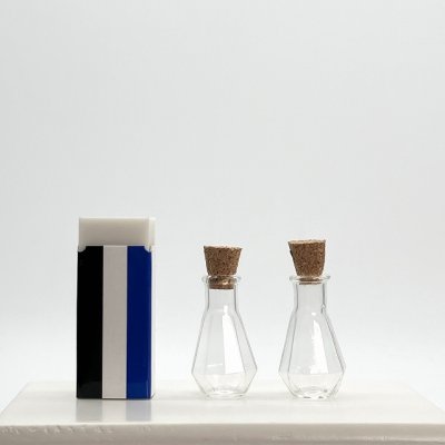 画像7: ミニチュア変わりガラス瓶　多面体　ビン