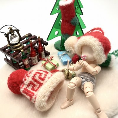 画像2: 模様編みポンポンニット帽