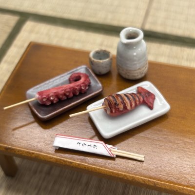 画像2: ハンドメイド　お祭りのいか焼き　（ミニチュア　焼きイカ　焼きいか