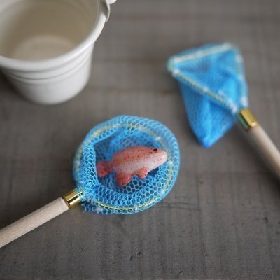 画像2: ミニチュア　魚とり網（2本セット）　値下げ!!