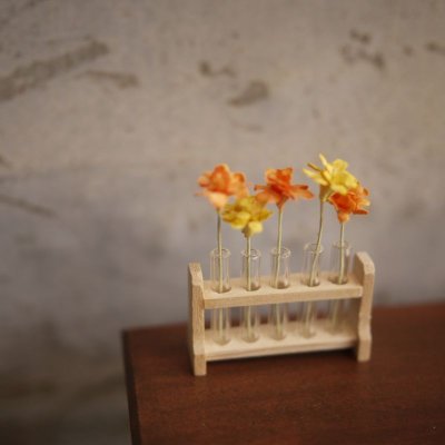 画像6: ミニチュア　試験管5本セット＆木製スタンド