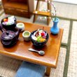 画像2: HM-023　ミニチュア　スペシャルクリームあんみつ　（ハンドメイド　寒天　あんこ　アイスクリーム） (2)