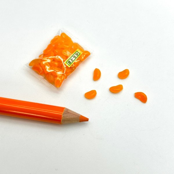 画像2: ミニチュア　みかん飴　キャンディ　（切り飴　ハンドメイド　 (2)