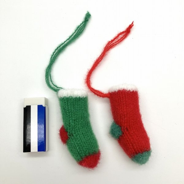 画像5: Lサイズ！　毛糸のクリスマスソックス　ミニチュアオーナメント (5)