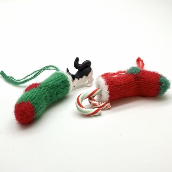 画像3: Lサイズ！　毛糸のクリスマスソックス　ミニチュアオーナメント (3)